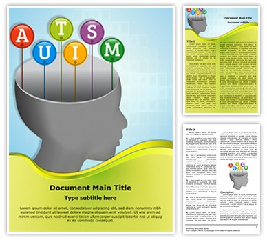 Autism Head Editable Word Template