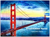 Golden Gate Bridge Editable PowerPoint Template