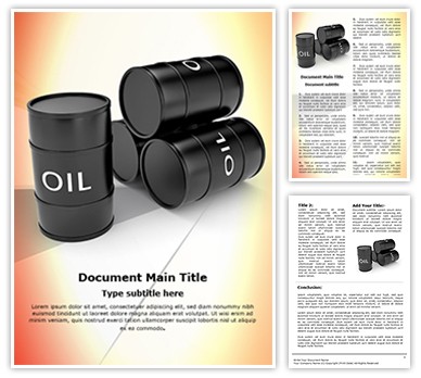 Lubricant Tank Editable Word Template