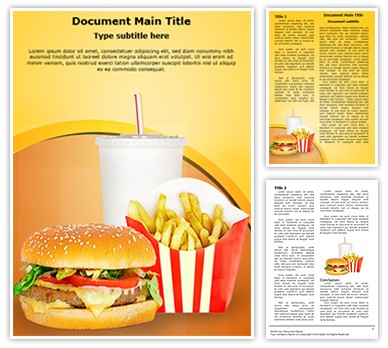 Fast Food Mcdonalds Editable Word Template