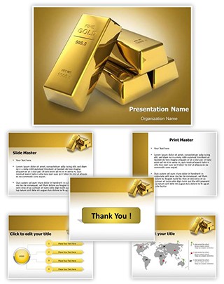 Gold Brick Editable PowerPoint Template