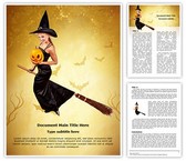 Flying Sorceress Editable PowerPoint Template