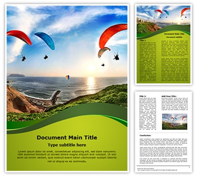 Paragliding Training Editable Word Template