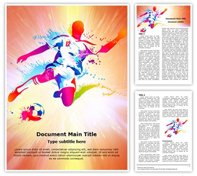 Soccer Player Football Championship Editable Word Template