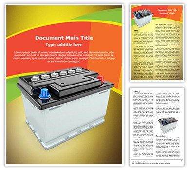 Car Battery Editable Word Template