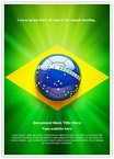 Brazil Football Flag Editable Template