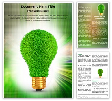 Renewable Green Energy Editable Word Template