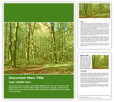 Green Forest Free Word Template