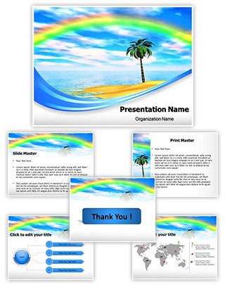 Rainbow Island Editable PowerPoint Template