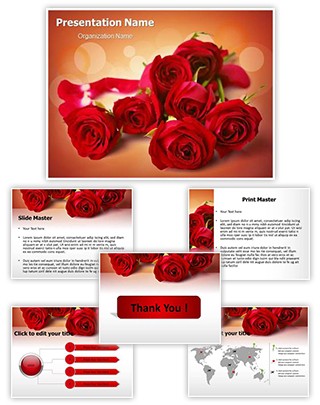 Red Rose Editable PowerPoint Template