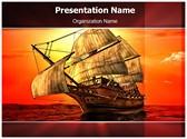 Sailing In Sea Editable PowerPoint Template