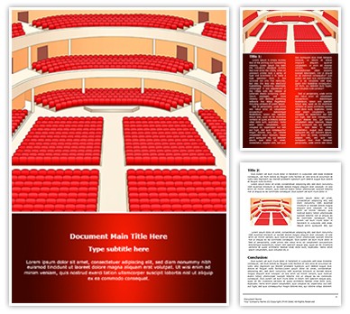 Theater Hall Interior Editable Word Template