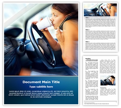 Distracted Driving Editable Word Template