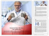 Doctor with defibrillator Editable PowerPoint Template