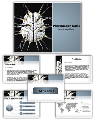 Artificial Brain Editable PowerPoint Template