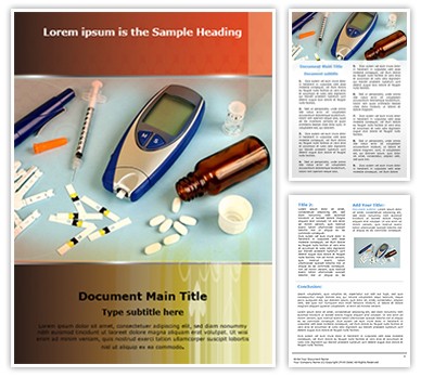 Diabetes Equipment Editable Word Template