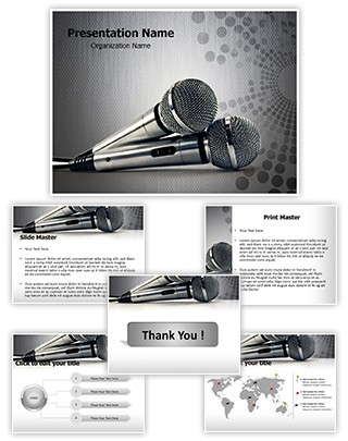 Microphones Editable PowerPoint Template