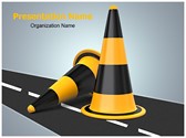 Traffic Cones Editable PowerPoint Template