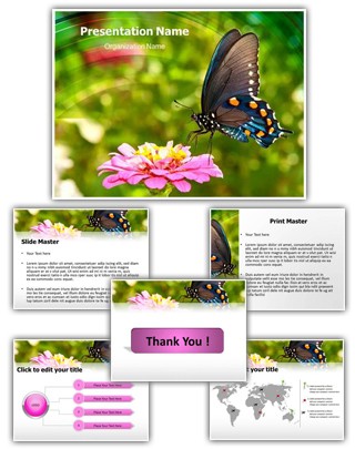 Butterfly Nectar Editable PowerPoint Template