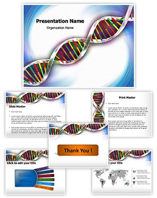 Helix Dna Strand Editable PowerPoint Template