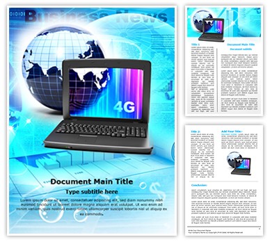 Computer Globe Editable Word Template