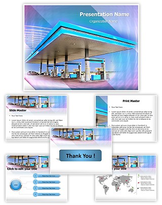 Gasoline Station Editable PowerPoint Template