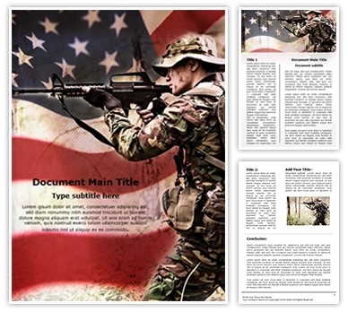 American Soldier Editable Word Template