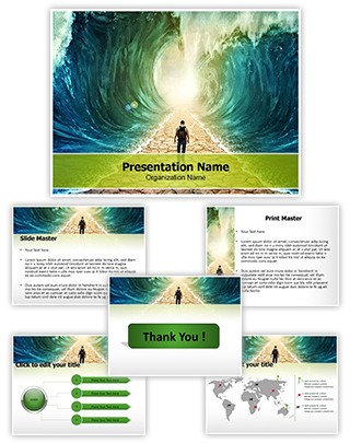 Crossing Red Sea Editable PowerPoint Template