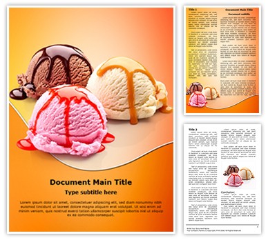 Ice Cream Scoops Editable Word Template