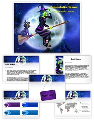 Sorceress Witchcraft Editable PowerPoint Template