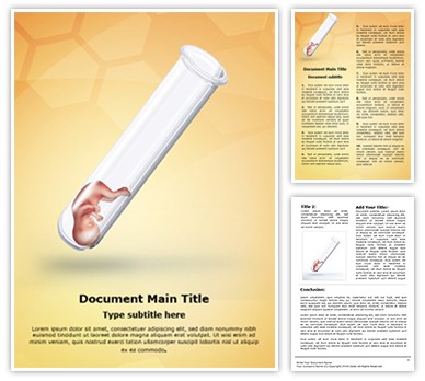 Test Tube Baby Editable Word Template