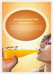 Drinking Fresh Juice Editable Template