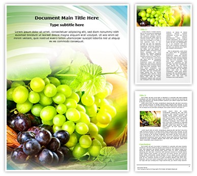 Grapes Editable Word Template