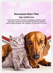 kitten and dog Editable Template