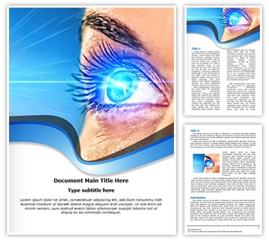 Eye Effect Editable Word Template