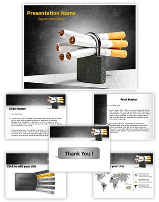 No Smoking Editable PowerPoint Template