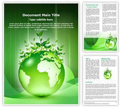 Green Earth Editable Word Template
