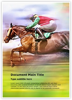 Horse Race Editable Word Template
