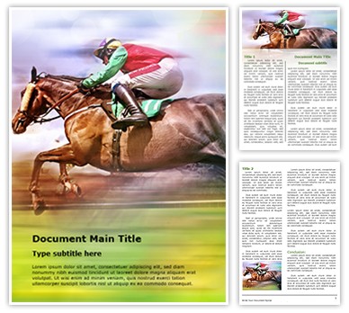 Horse Race Editable Word Template