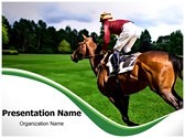 Horse And Jockey Editable PowerPoint Template