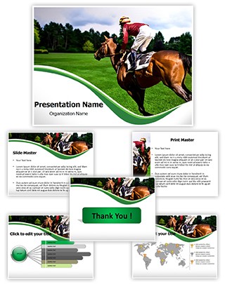 Horse And Jockey Editable PowerPoint Template