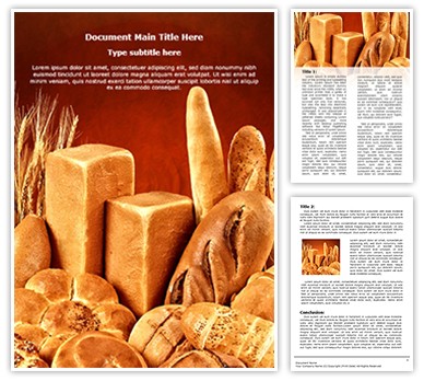 Breads Editable Word Template