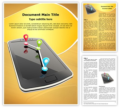 Mobile GPS Navigation Editable Word Template