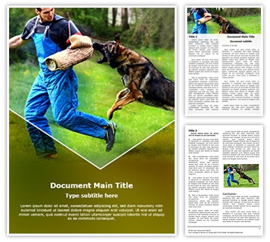 German Shepherd K9 Training Editable Word Template