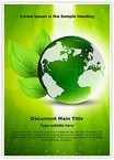 Green Globe Editable Template