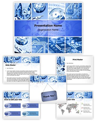 Machinery Collage Editable PowerPoint Template