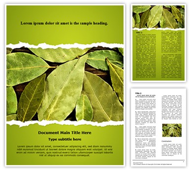 Bay Leaves Editable Word Template