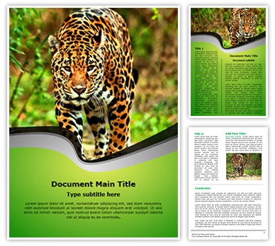 Jaguar Editable Word Template