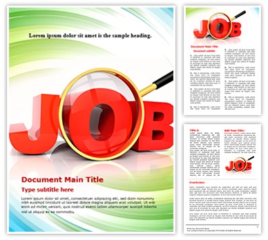 Jobs word Editable Word Template