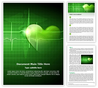 Heart beat Editable Word Template